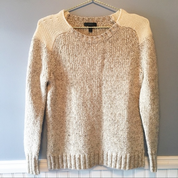 J. Crew Sweaters - J. Crew Marled colorblock-shoulder sweater